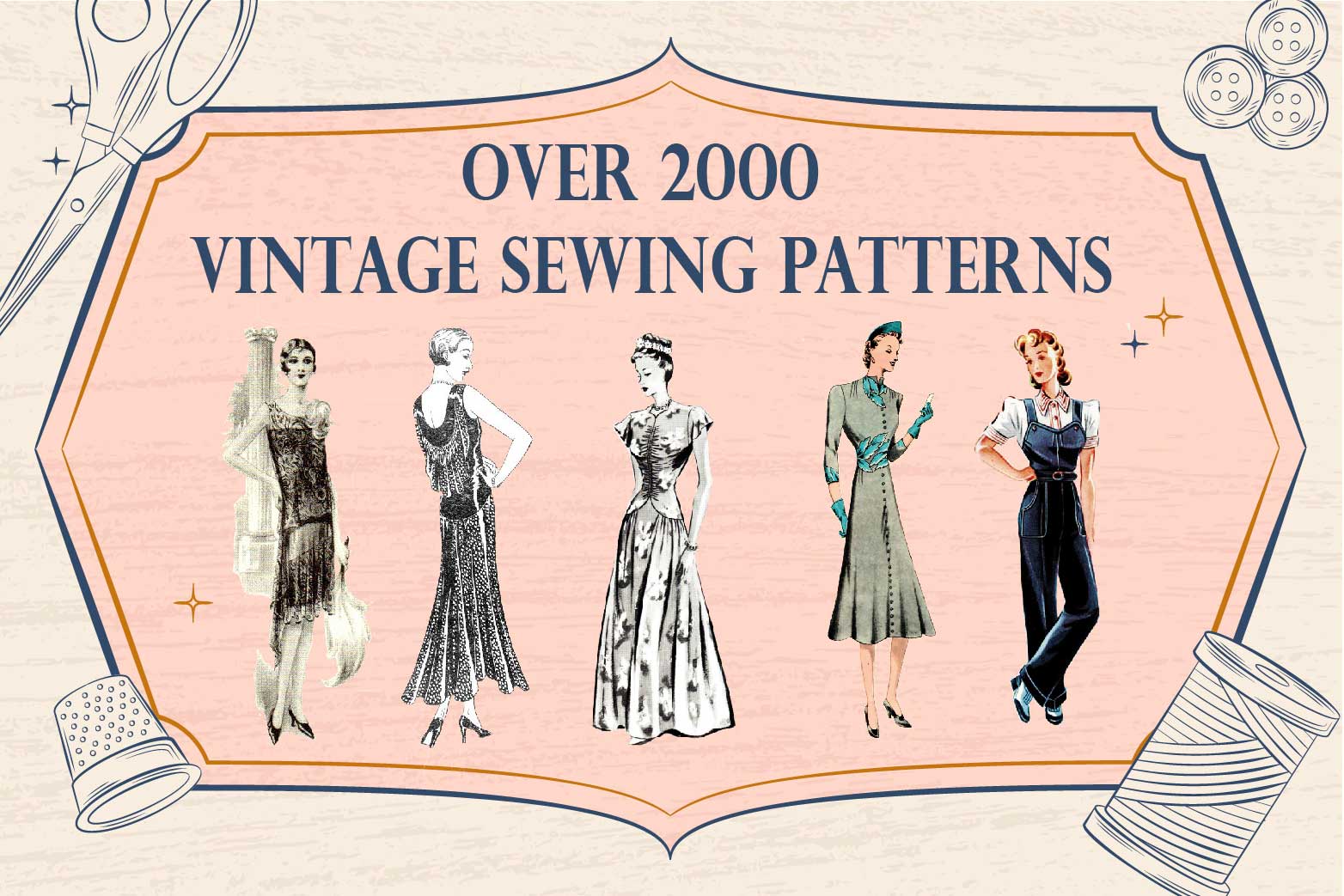 Over 2000 vintage sewing patterns. Follow the system to create your perfect fitting vintage look. Original sewing patterns from 1920's, 1930's, 1940's, 1950's and 1960's.