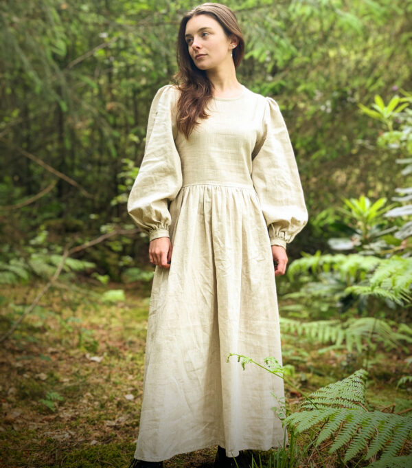 Iris dress sewing pattern, cottagecore, fairytale, corset, lace up